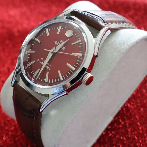 Vintage Roamer Swiss-made, professionally refurbished: 17‑jewel Manual Wind - Picture 6 of 7